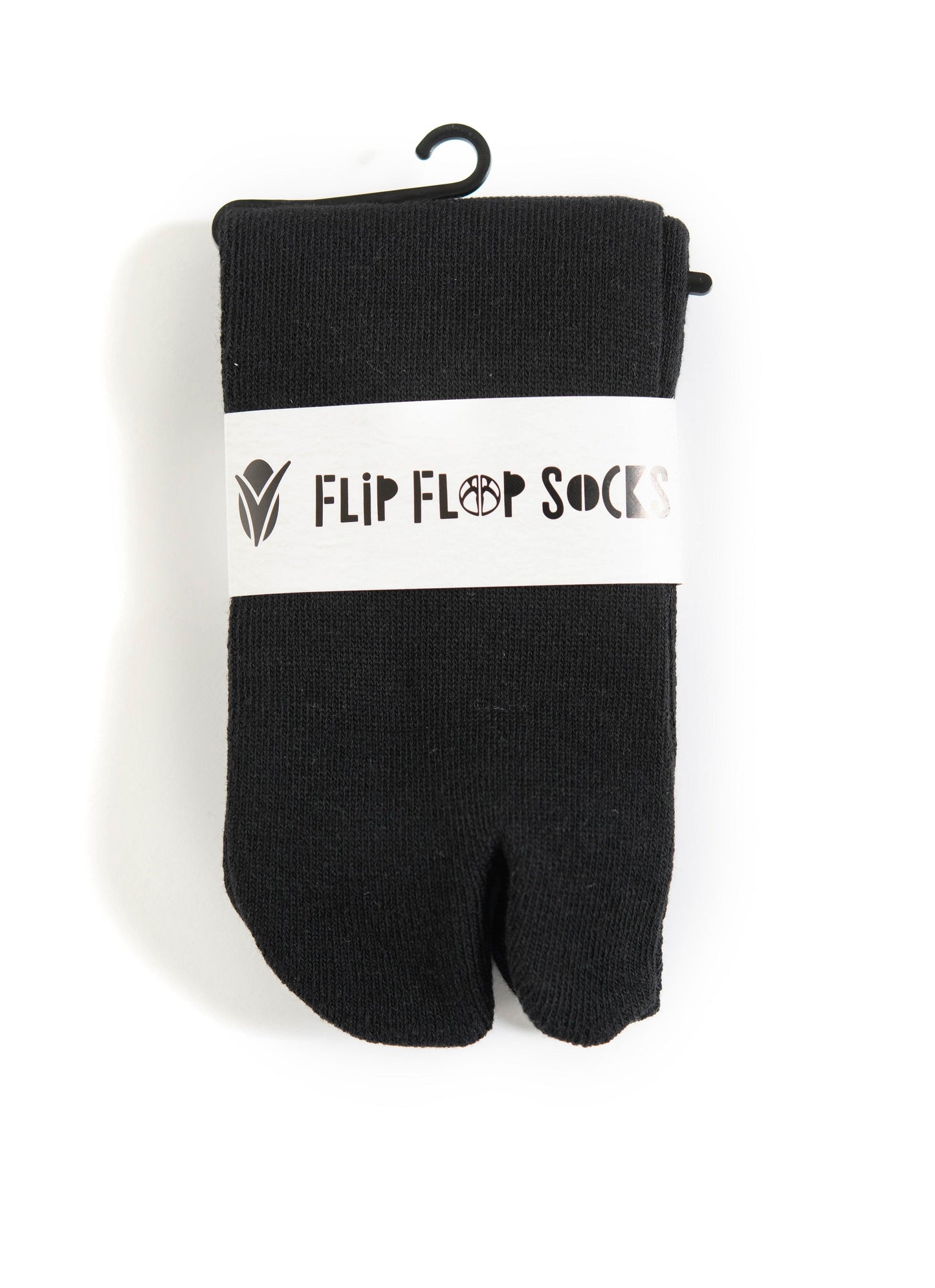 Mini-Crew - V-Toe Thicker Flip-Flop Tabi Socks Athletic or Casual Black Cotton Blend Comfortable Stylish