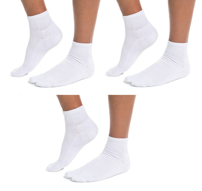 V-Toe Thicker Big Toe Flip Flop Tabi Cotton Blend Mini Crew - 3 Pairs
