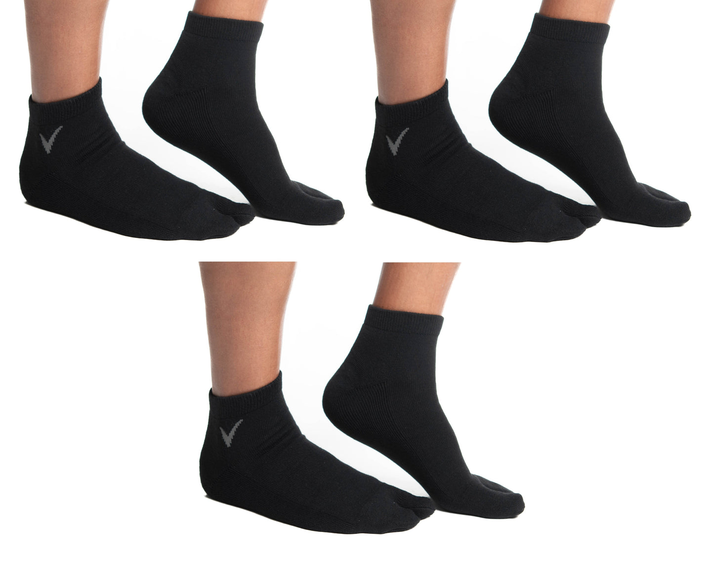 V-Toe Flip-Flop Socks Ankle Tabi 3 Pairs Thicker Comfy Warm Styles Athletic or Casual