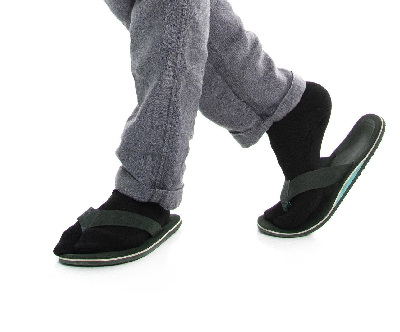 V-Toe Flip-Flop Split Toe Socks Tabi Style Thicker Durable - Ankle Socks