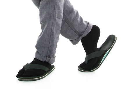 V-Toe Athletic Split-Toe Tabi Socks Thicker Mini Quarter Crew in Black, White or Gray