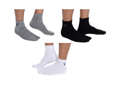 V-Toe Flip-Flop Socks Ankle Tabi 3 Pairs Thicker Comfy Warm Styles White Casual or Athletic