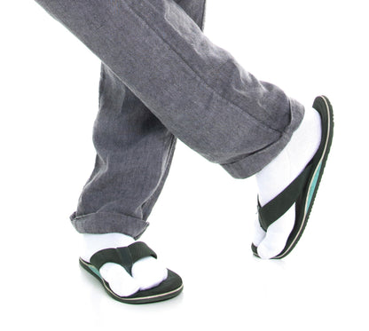 V-Toe Thicker Big Toe Flip Flop Tabi Cotton Blend Mini Crew - 3 Pairs