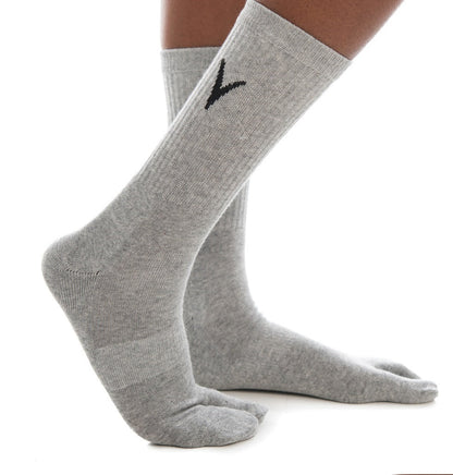 V-Toe Athletic Split-Toe Tabi Flip Flop Crew Socks