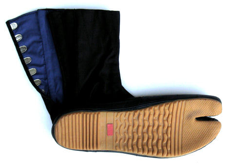 Black High Top Ninja Jika Tabi Boots. Perfect for Ninjutsu, Budo Taijutsu and Ninpo!